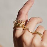 Hook Gold Ring