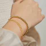 Vibrato Gold Bead Bracelet