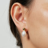 Baroque Pearl and Gold Earrings