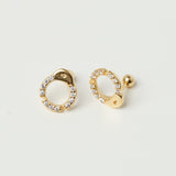 Cello Round Stud Earrings