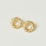 Shape of Sound Gold Braided Earrings