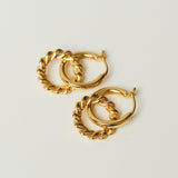 Viola Interlocking Hoop Earrings