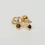 Legato Gold Duo Stud Earrings