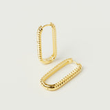 New Wave Rectangular Hoop Earrings