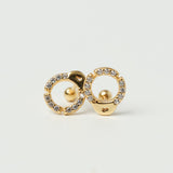 Cello Round Stud Earrings