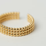 Riff Gold Bead Ring