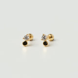 Legato Gold Duo Stud Earrings