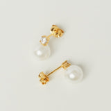 Clair de Lune Pearl Stud Earrings