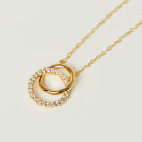 Rondo Studded Circle Necklace