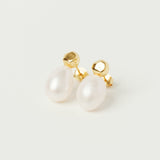 Baroque Pearl and Gold Earrings